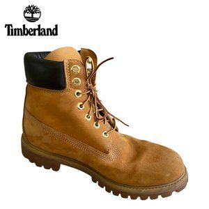 TIMBERLAND 6 Inch Waterproof Wheat Nubuck Boots 8M